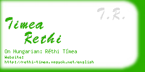 timea rethi business card
