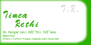 timea rethi business card